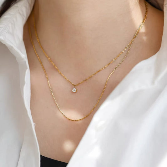 Celeste Layered Crystal Necklace