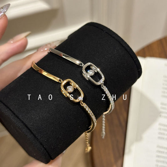 18k Gold Plated Orbit Crystal Bracelet