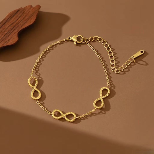 Infinity Rope Link Chain Bracelet