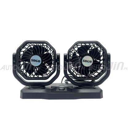 SOGO Storm Double Headed Fan 12v