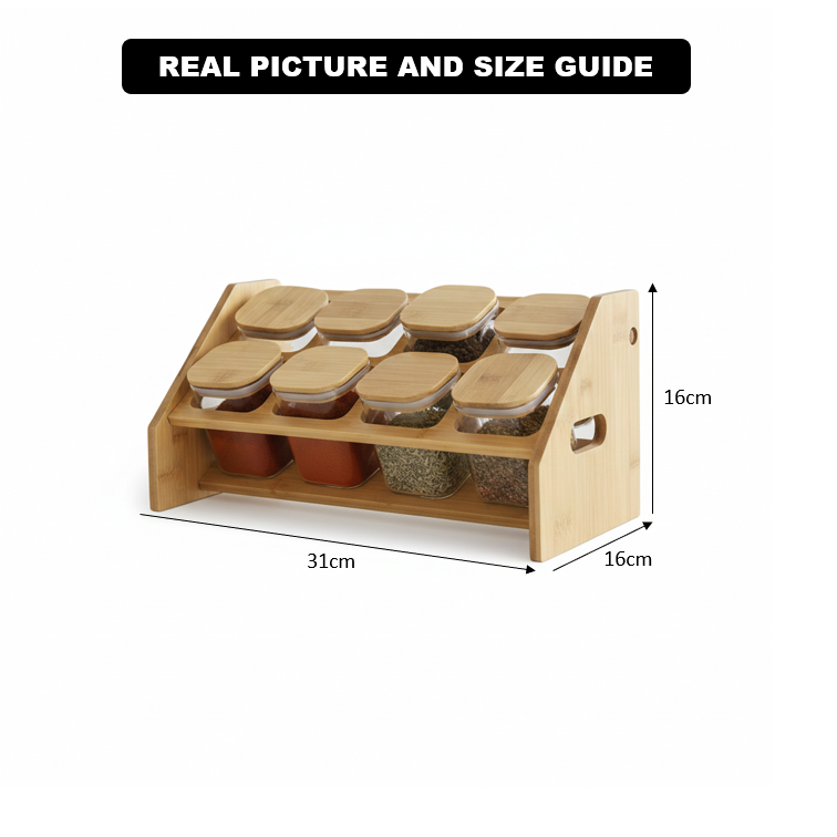 Angled Countertop Organizer for Kitchen Herbs & Seasonings (1139)