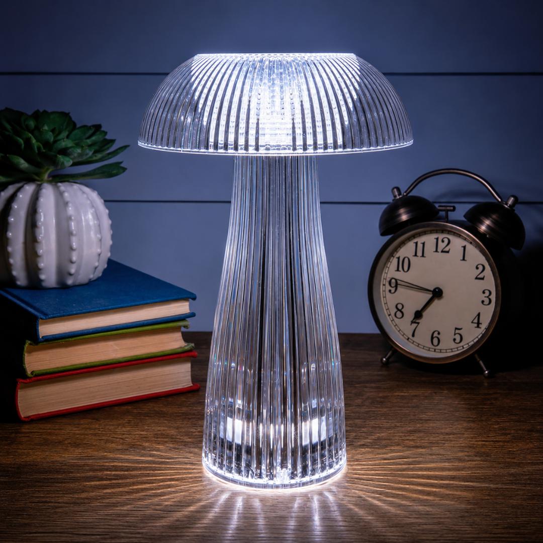 Crystal Mushroom Table Lamp  – 4 Light modes with Remote