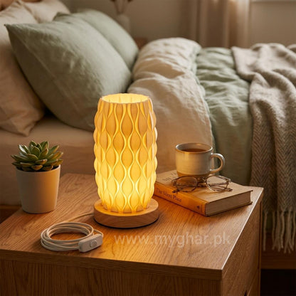 Modern Wooden Base LED Table Lamp