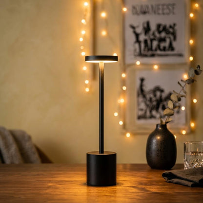 Rechargeable LED Table Lamp 12-hr Battery  – Premium Metal Finish