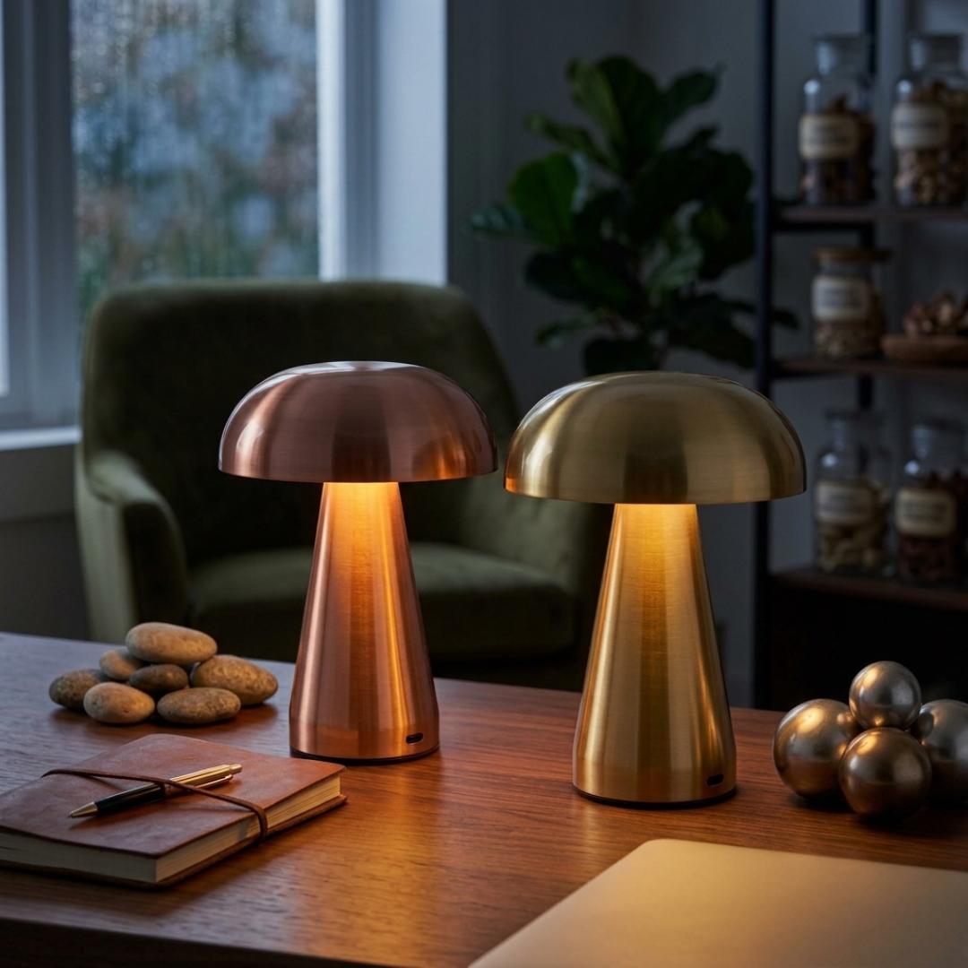 Luxury Mushroom Rechargeable LED Touch Lamp