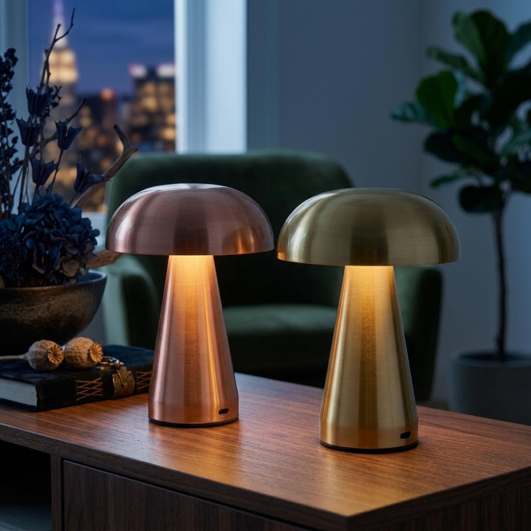 Luxury Mushroom Rechargeable LED Touch Lamp