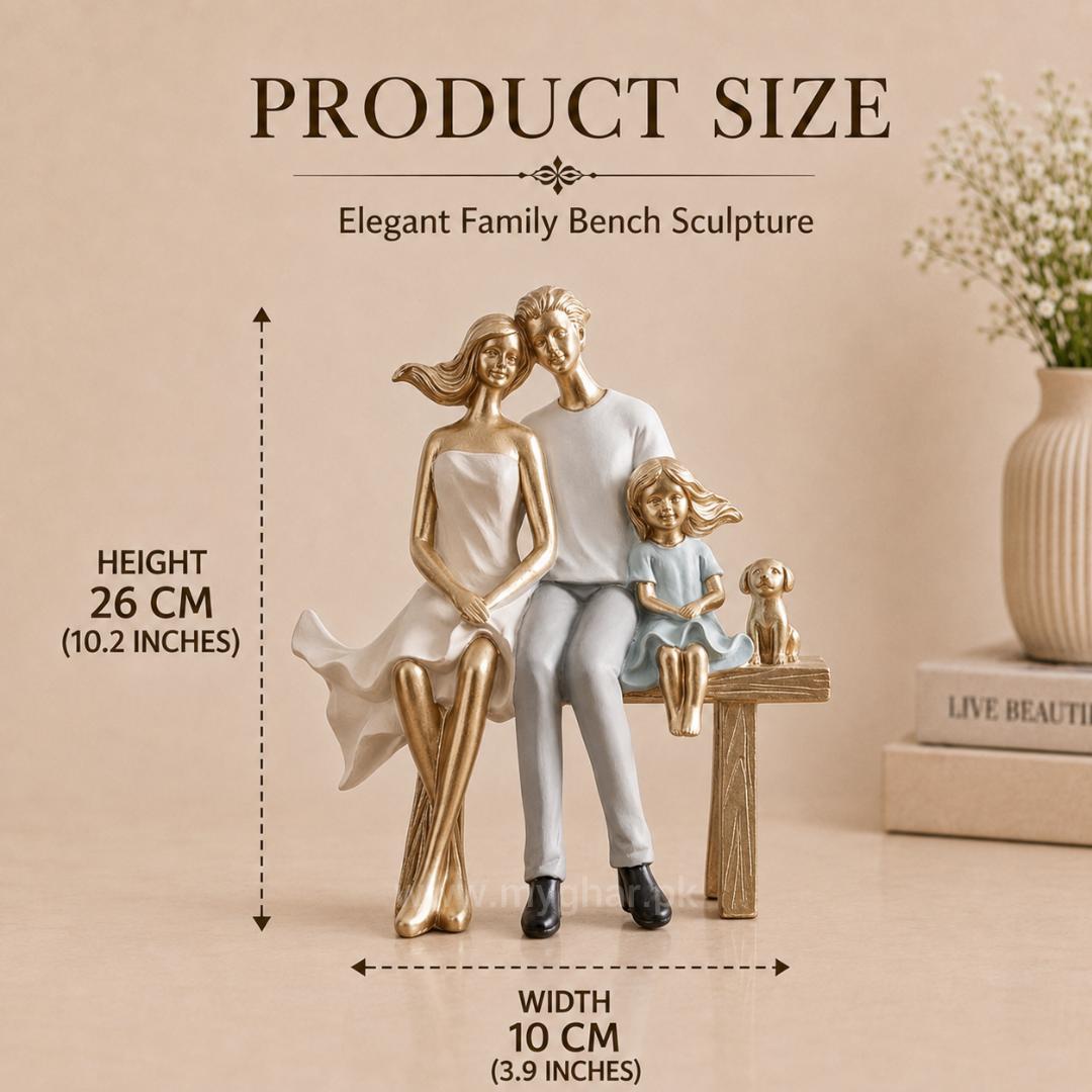 Loving Family and Pet Showpiece for Home Decor
