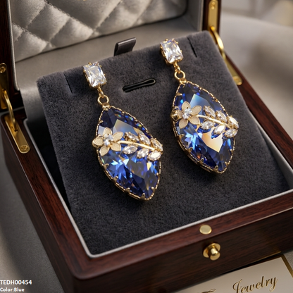 TEDH00454 QSJ Marquise/Leaf Zircon Earrings - TEDH