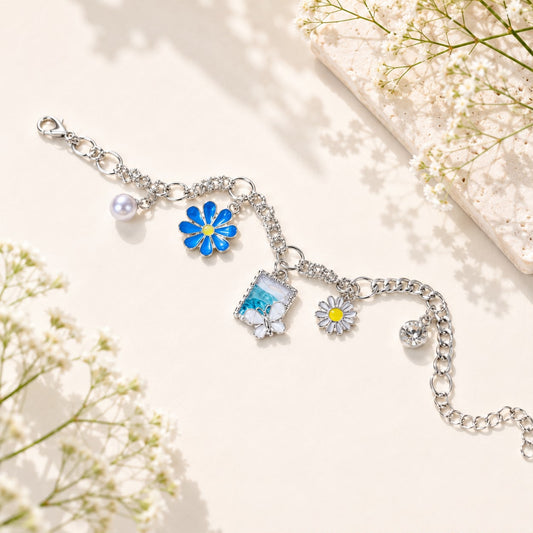 Stainless Steel Charm Bracelet-05 (Silver)