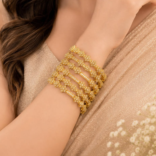 Zircon bangles-24 (Golden)
