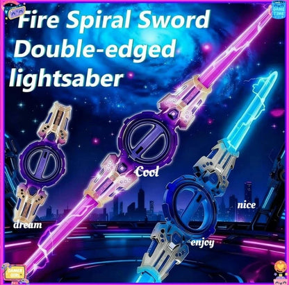 Double Edged Lightsaber Fire Crystal Sword