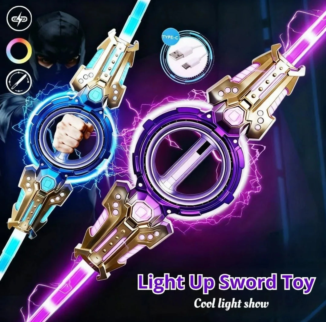 Double Edged Lightsaber Fire Crystal Sword