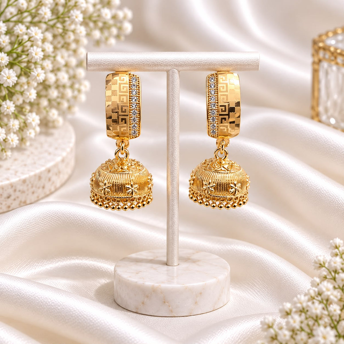 Zircon Jhumki-116 (Golden)