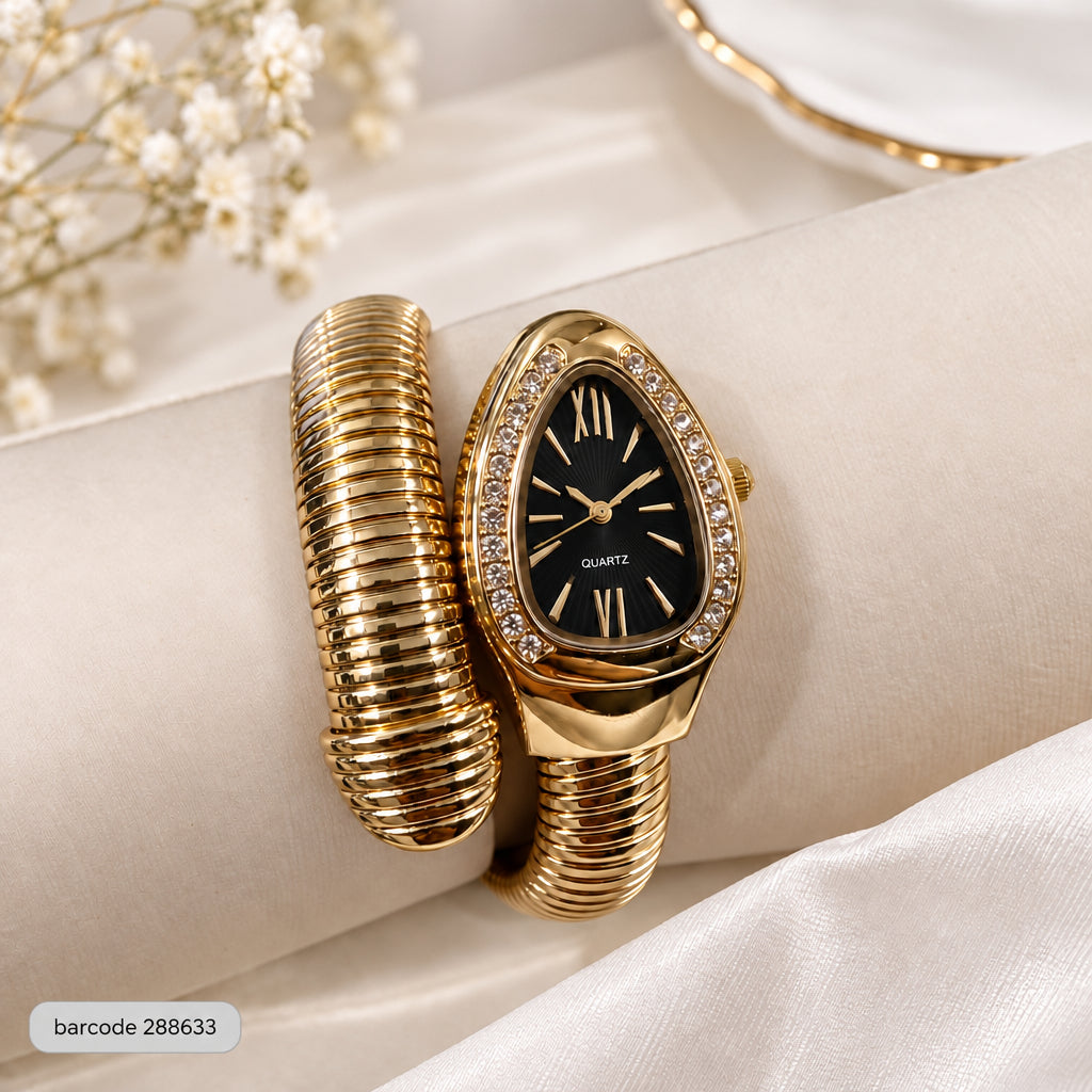 Snake Wrap Watch-01 (Black)