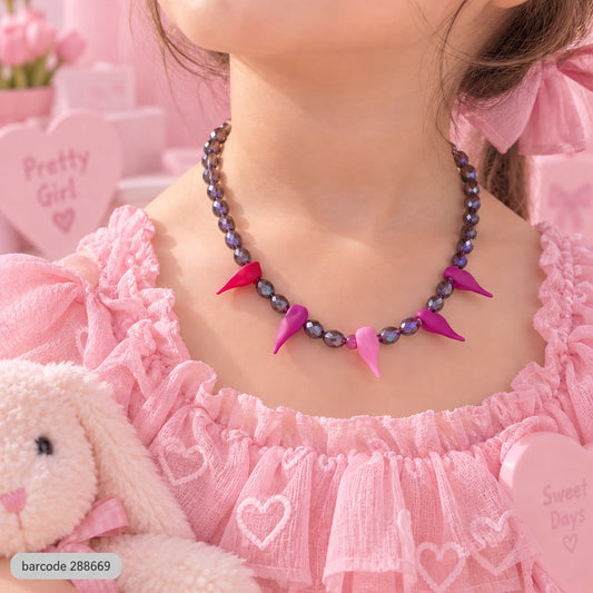 Kids Charm Necklace (Black)