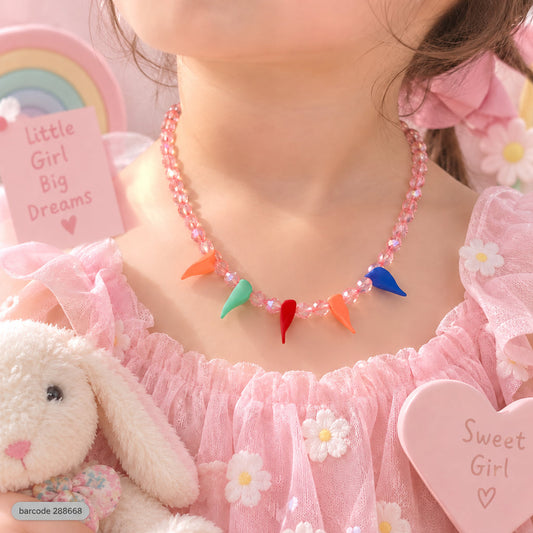 Kids Charm Necklace (Pink)