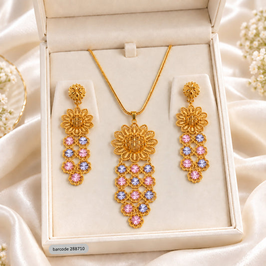 Gold Plated Madrasi Set -44 (Rhodium)