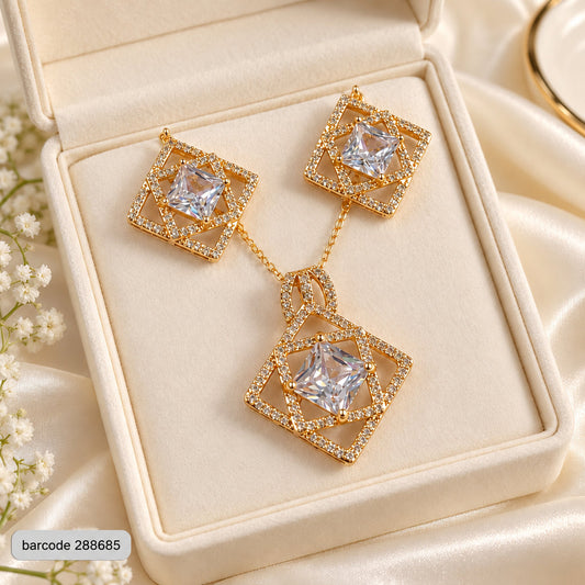 Zircon Locket Set-199 (White)