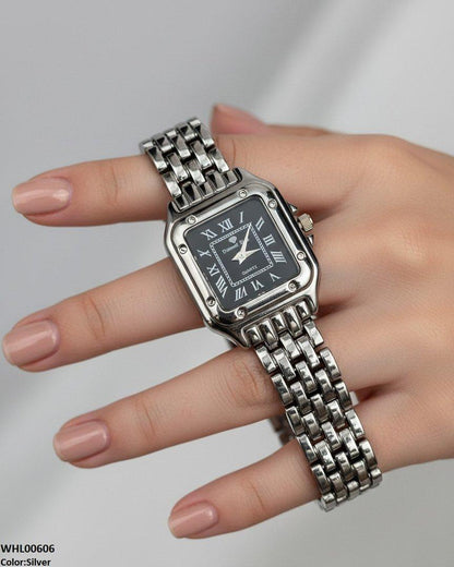 WHL00606 HWR Square Bezel Women's Watch - WHL