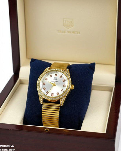 WHL00647 ZWA Round Stone Shafal Chain Women's Watch - WHL