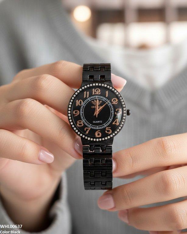WHL00637 IWA Round Black Dial Women's Watch - WHL