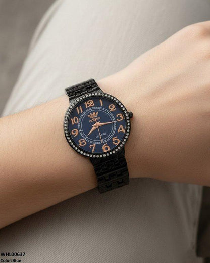 WHL00637 IWA Round Black Dial Women's Watch - WHL