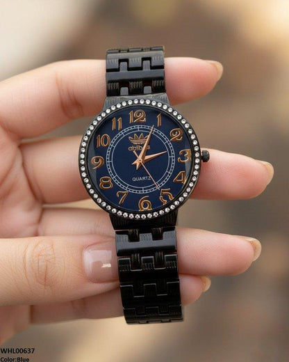 WHL00637 IWA Round Black Dial Women's Watch - WHL