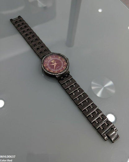 WHL00637 IWA Round Black Dial Women's Watch - WHL