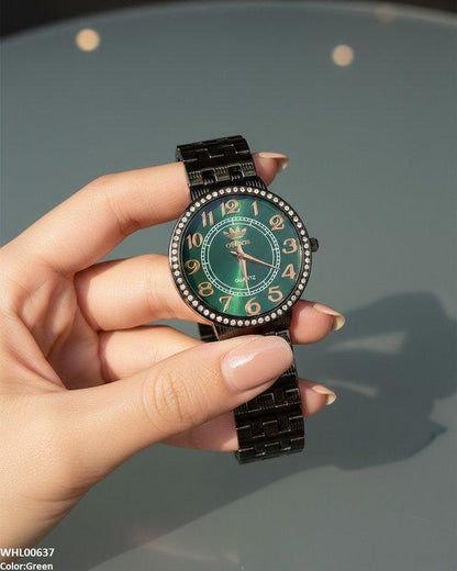 WHL00637 IWA Round Black Dial Women's Watch - WHL