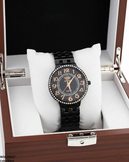 WHL00637 IWA Round Black Dial Women's Watch - WHL