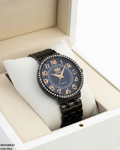 WHL00637 IWA Round Black Dial Women's Watch - WHL