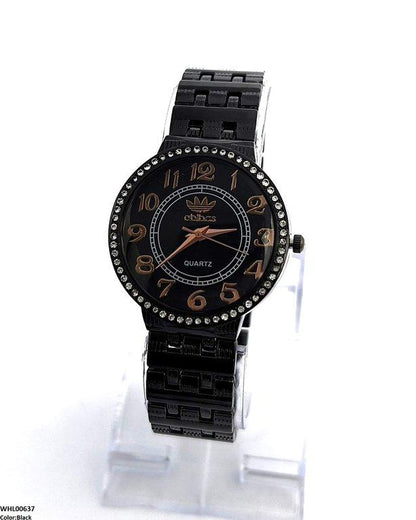WHL00637 IWA Round Black Dial Women's Watch - WHL
