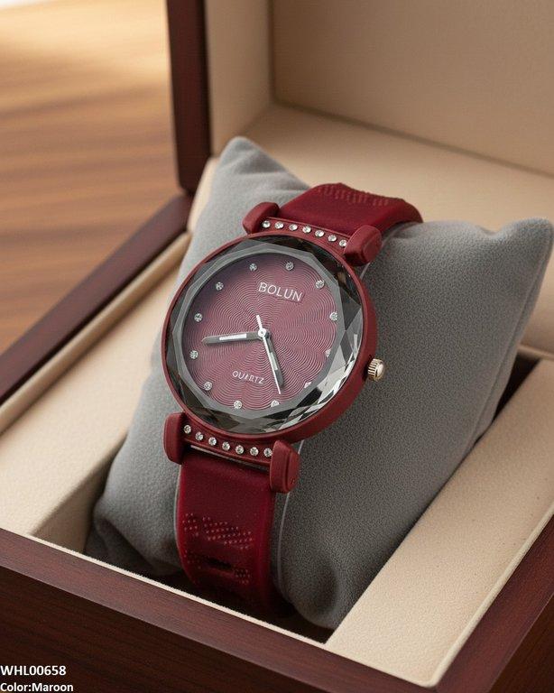 WHL00658 ZWA Round Stone Dial Women's Watch - WHL