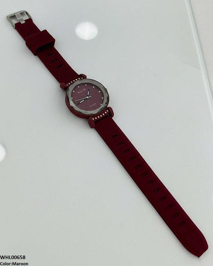 WHL00658 ZWA Round Stone Dial Women's Watch - WHL