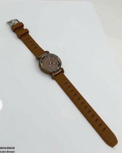 WHL00658 ZWA Round Stone Dial Women's Watch - WHL
