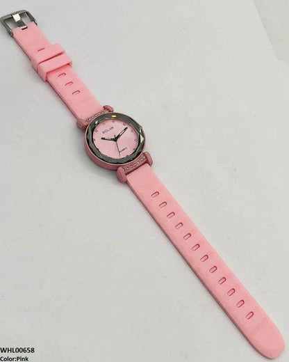 WHL00658 ZWA Round Stone Dial Women's Watch - WHL