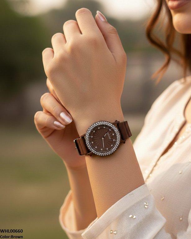 WHL00660 ZWA Round Stone  Women's Watch - WHL