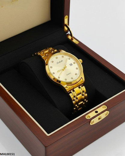 MHL00151 HWR Round Stone Dial Men's Watch - MHL