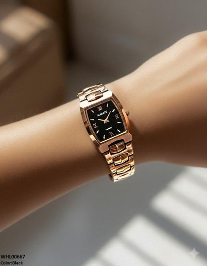 WHL00667 HWR Square Bezel Women's Watch - WHL