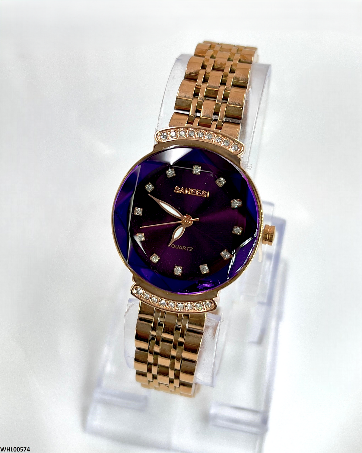 WHL00574 HWR Round Purple Dial Women's Watch - WHL