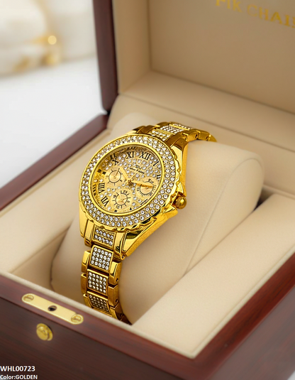 WHL00723 HWR Round Stone Dial Women's Watch - WHL