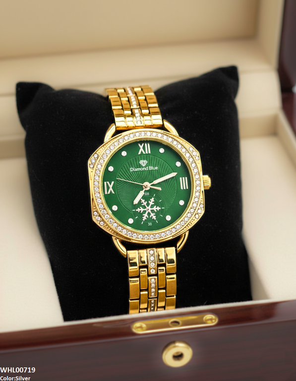 WHL00719 HWR Round Rhinestone Women's Watch - WHL