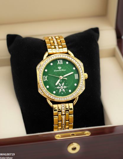 WHL00719 HWR Round Rhinestone Women's Watch - WHL