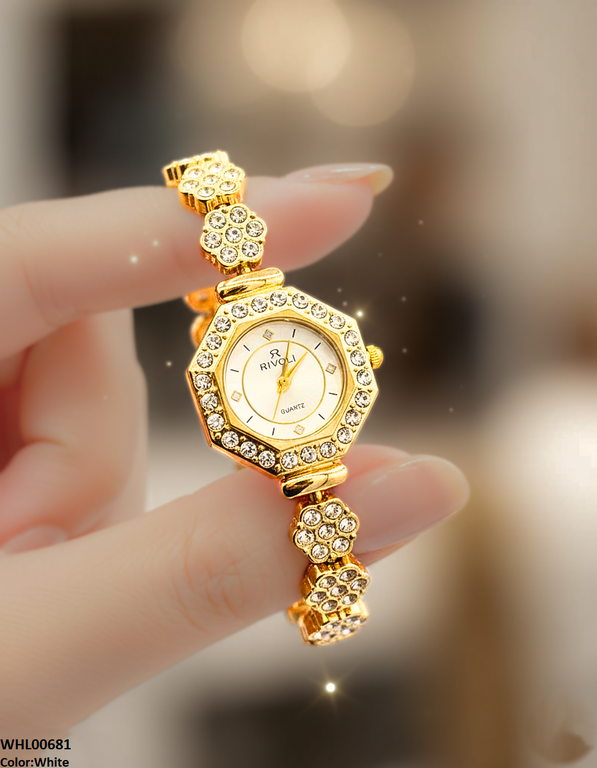 WHL00681 ZWA Round Stone Dial Women's Watch - WHL