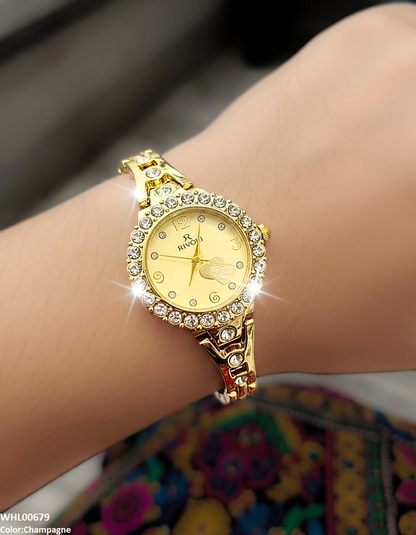 WHL00679 ZWA Round Heart Dial Women's Watch - WHL