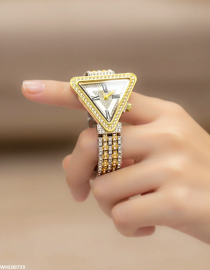 WHL00733 HWR Triangle Rhinestone Women's Watch - WHL