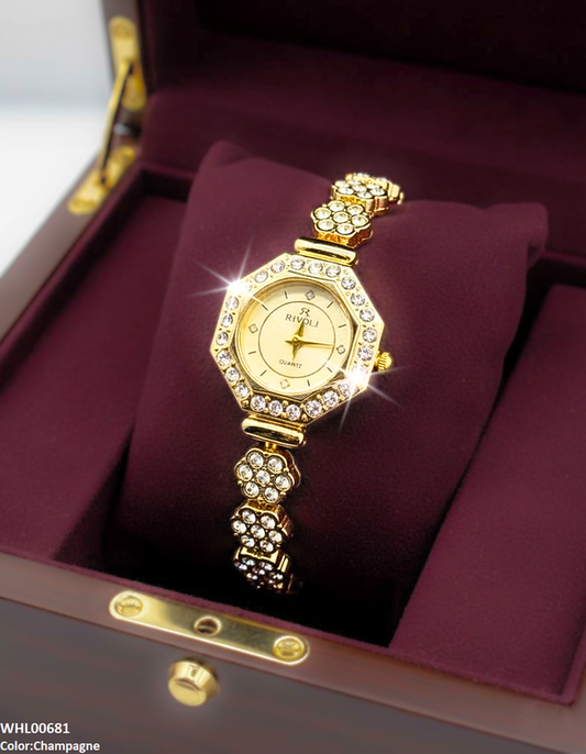 WHL00681 ZWA Round Stone Dial Women's Watch - WHL