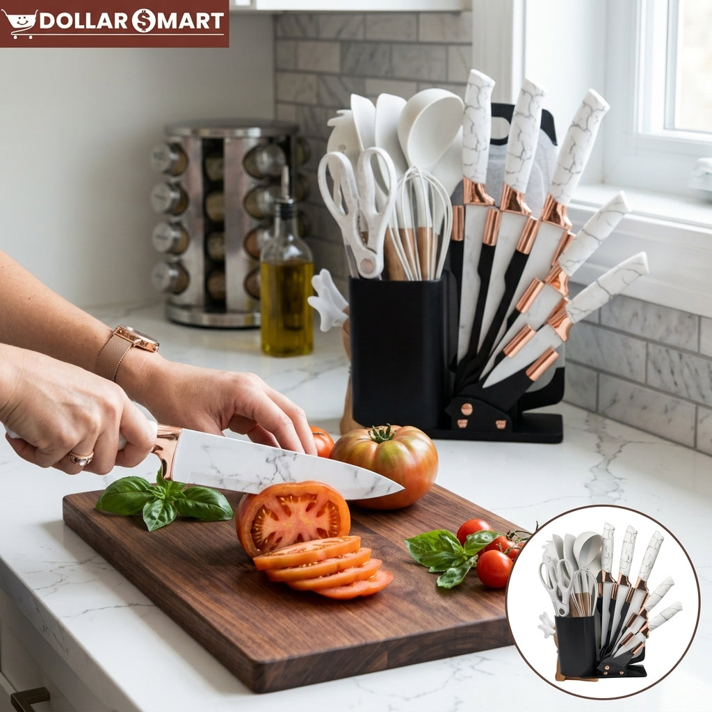 Acrylic Spoon And Knife Set of 19pcs