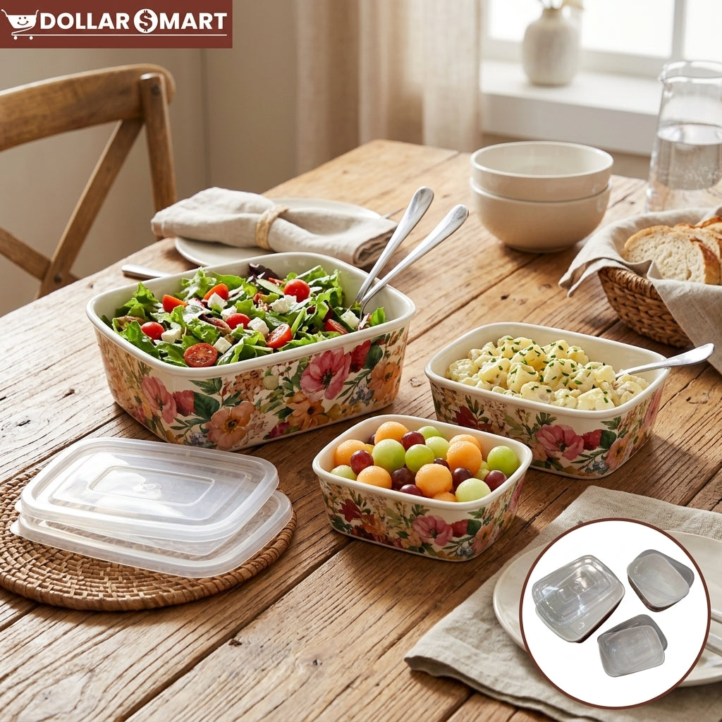 Rectangular Melamine Set of 3