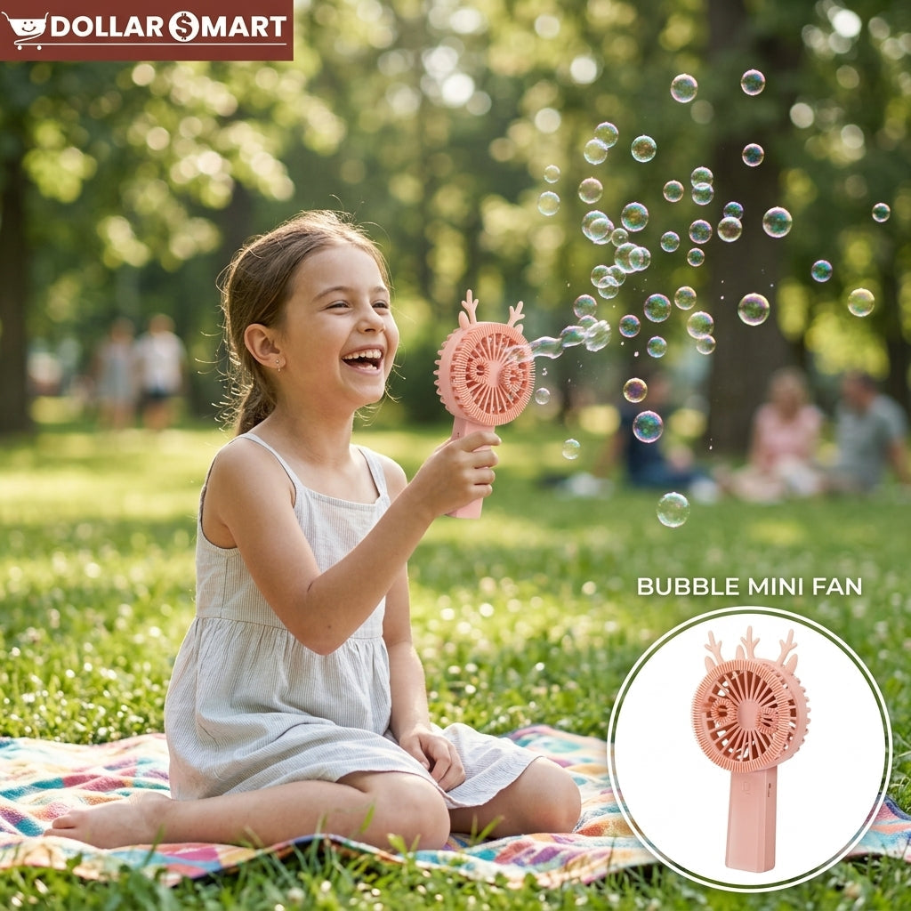 Bubble mini Fan Rechargeable